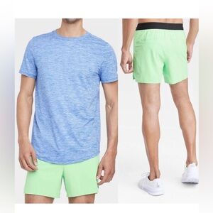 Bright Neon All in Motion Men's  Lined running Shorts Extra Large NWT
